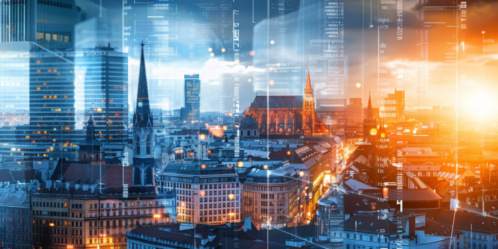Wirtschaftsschutz - TRIAS Solutions GmbH, Stimmungsbild, Skyline einer Stadt